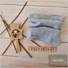 Zyzio&Zuzia elsztikus pamut babasál-szürke