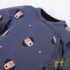 EEvi kisfiú hosszu ujjú átlapolós body Puppy Playtime -kék