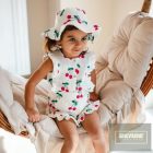 EEVI újjatlan BODY CHERRY ,muszlin