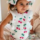EEVI újjatlan BODY CHERRY ,muszlin