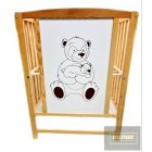 Fenyő kiságy 60x120 cm natúr-Ölelő macik