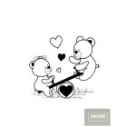 Fenyő kiságy 60x120 cm natúr-Ölelő macik