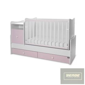   Lorelli Trend PLUS kombi ágy 70x165 cm- White & Orchid Pink ÚJ