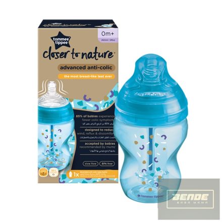 Tommee Tippee cumisüveg Advanced anti colic 260 ml kék 0+