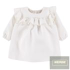 EEVI hosszu ujjú fodros ruha Ceremony Falbanka ecru