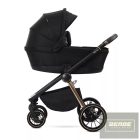 Lorelli Bianca 3az1-ben újszülött babakocsi Lorelli Aria Luxe hordozóval - Black (2 doboz)