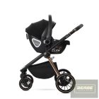 Lorelli Bianca 3az1-ben újszülött babakocsi Lorelli Aria Luxe hordozóval - Black (2 doboz)