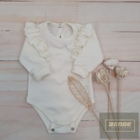 Zyzio&Zuzia  kislány fodros ,kétállasú body -ecrü