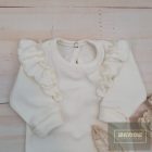 Zyzio&Zuzia  kislány fodros ,kétállasú body -ecrü