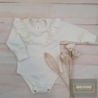 Zyzio&Zuzia  kislány fodros ,kétállasú body -ecrü